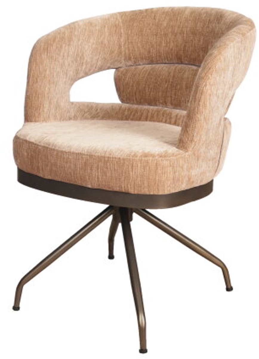 Moods Collection Eetkamerstoel Kyoto poot Atlas 360 anodic brown - be straight beige 170