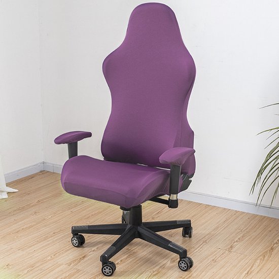 Housse de chaise Gaming, housse de chaise Gaming élastique, housse de chaise de bureau universelle, lavable, convient pour les bureaux, les salons, les chambres à coucher, etc., Violet.