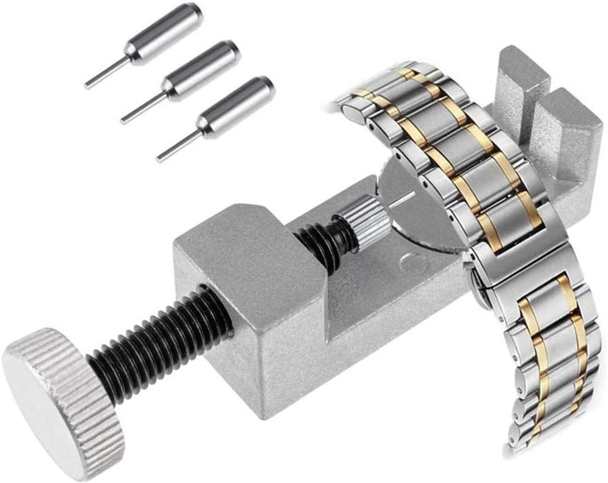Horloge Link Remover Kit - Horloge aanpassing - Band Strap Remover - Reparatie Tool Kit met 3 Extra Pins - Geschikt voor horloges - Zwart - Horlogeband reparatieset