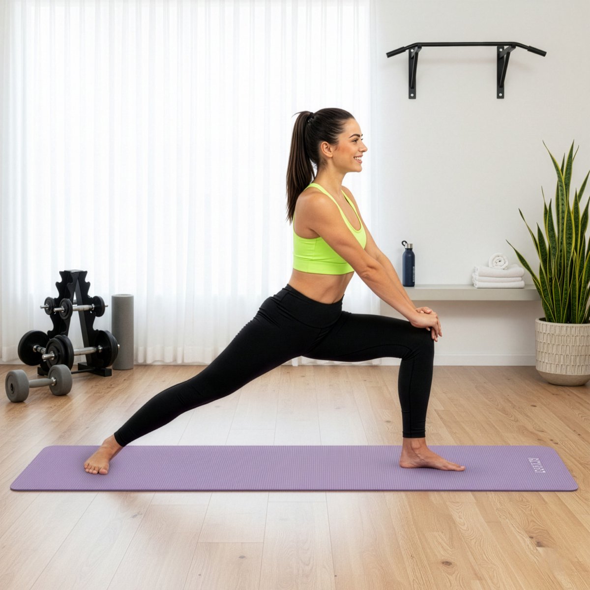 Actiget® Yogamat - Extra Dik - Inclusief Draagriem - 183 x 61 x 1,5 CM - Paars thumbnail 3