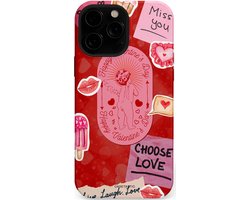 Casetastic hoesje geschikt voor Apple iPhone 13 Pro Max - MagSafe - Dubbellaagse bescherming - Love Valentine Cupido - Love you forever - Valentijn - Fashion Case - Rood Lichtroze Terracotta