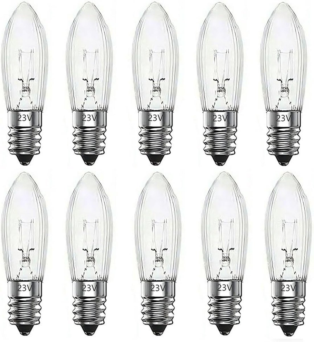 Kaarslampjes E10 23V 3W Warm Wit Dimbare Vervanging voor Kaarsenbruggen en Kerstverlichting