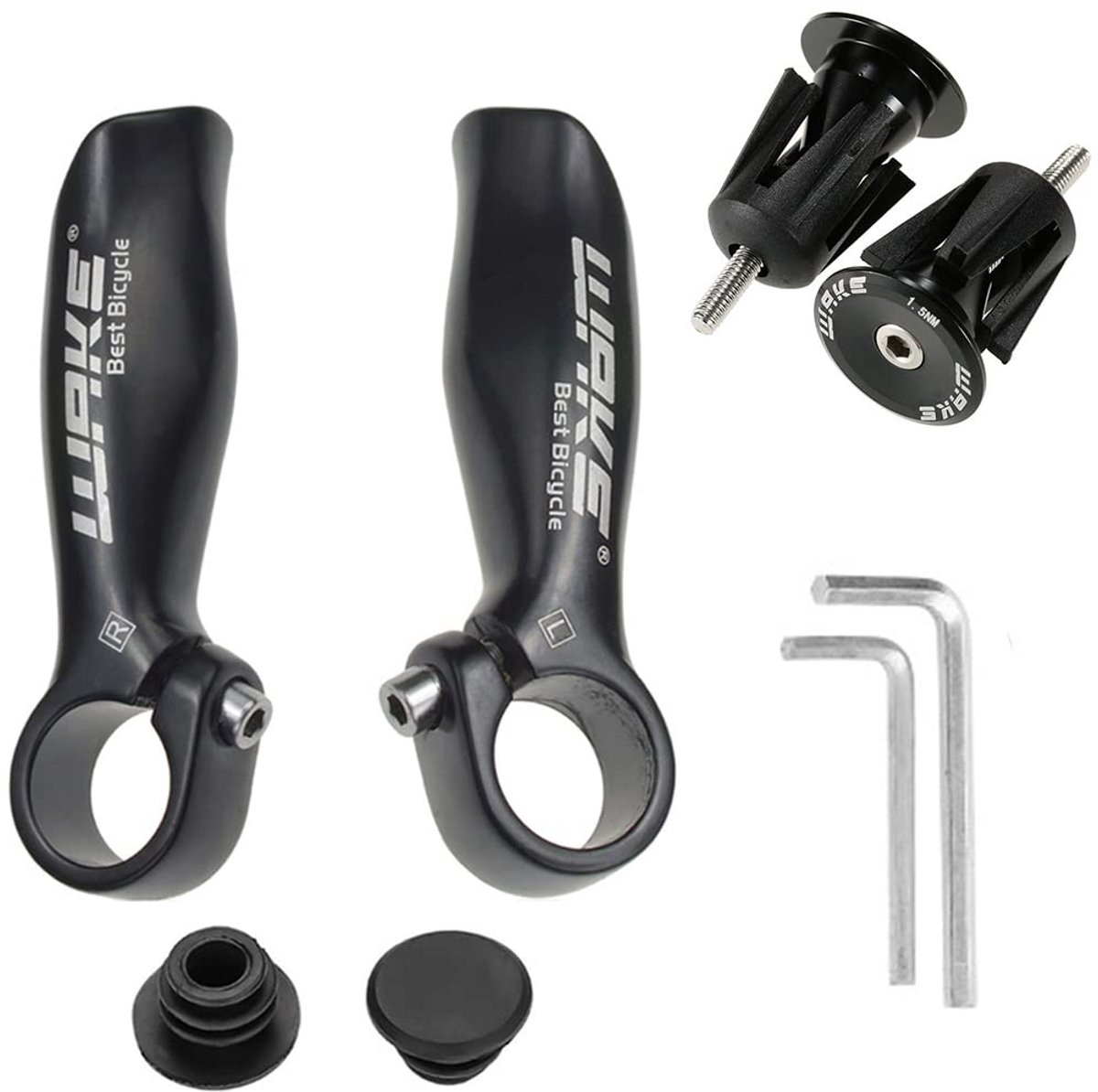 Fietsstuur Handvatten Set met Stuurdoppen voor Mountainbike, BMX en Racefiets (22.2mm)