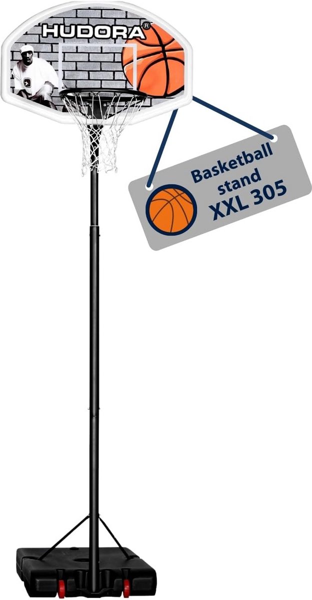 In hoogte verstelbare basketbalstandaard PRO XXL, verstel tot 305 cm