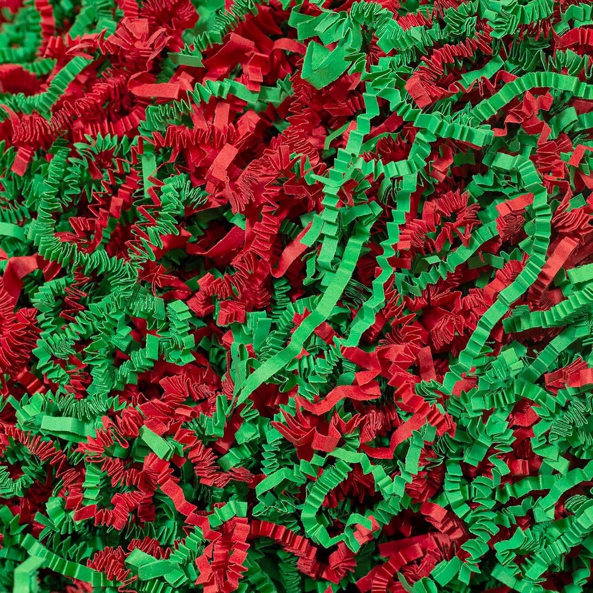 Crinkle Cut Papier Vuller Groen & Rood - Geschenkdoos en Mand Vulling voor Kerstmis en Feestelijke Verpakkingen