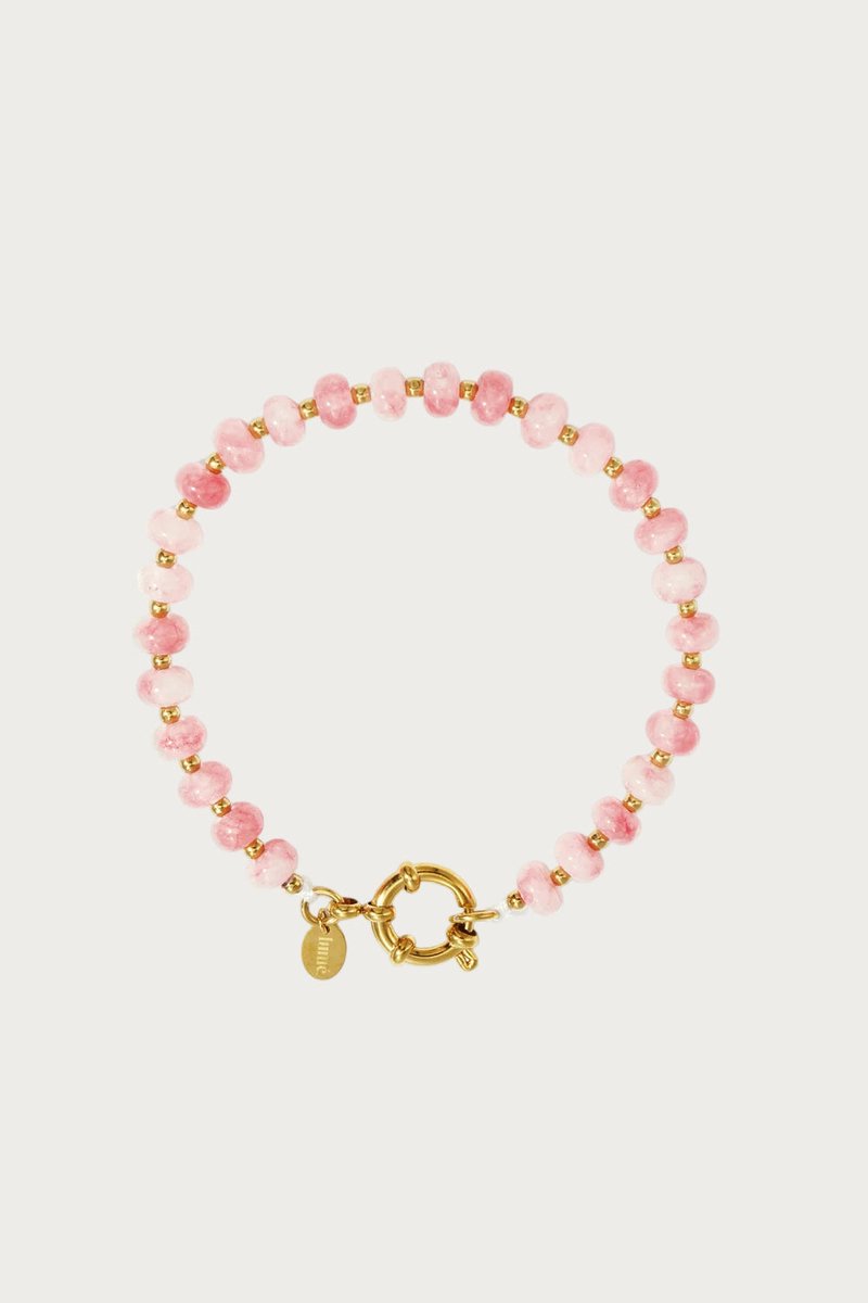 Clarisa - Armband - Natuursteen - Roze