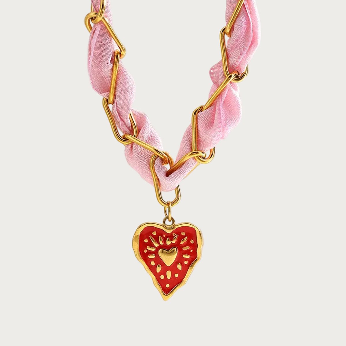 Celeste - Ketting - Pink - Stainless Steel