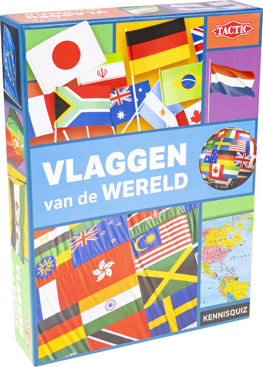 Tactic Vlaggen van de Wereld – Educatief spel – Leer de verschillende wereldvlaggen – 200 Kaarten – Inclusief wereldkaart — afbeelding 8