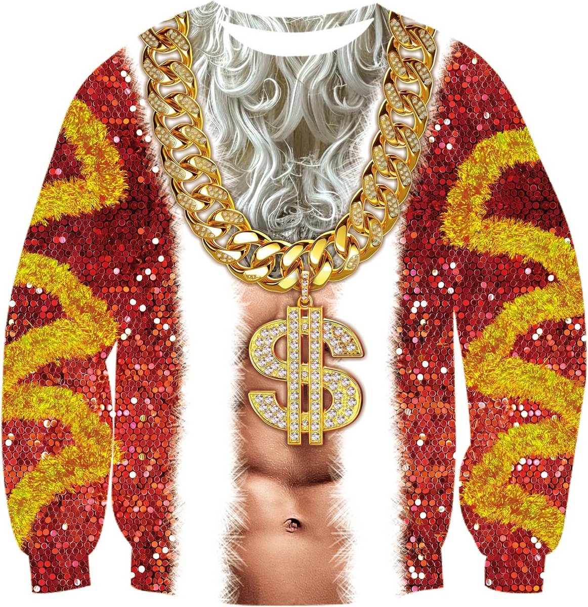 Grappige Kerst Trui met 3D Print Ugly Christmas Sweater