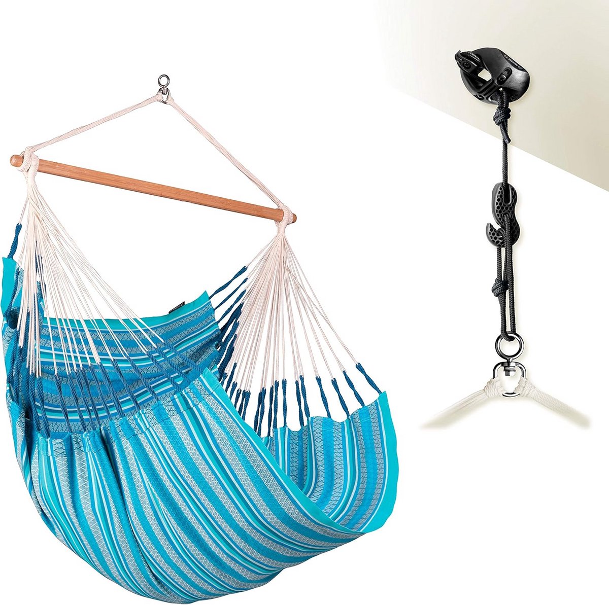 Hangstoel Comfort Size Biologisch Katoen + Multifunctionele Bevestiging