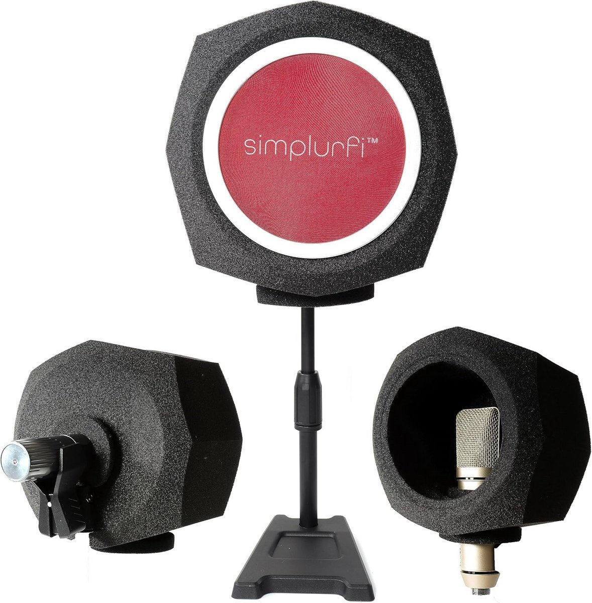 Draagbare Microfoon Isolatie Booth met Popfilter en Standaard voor Studio Opnames