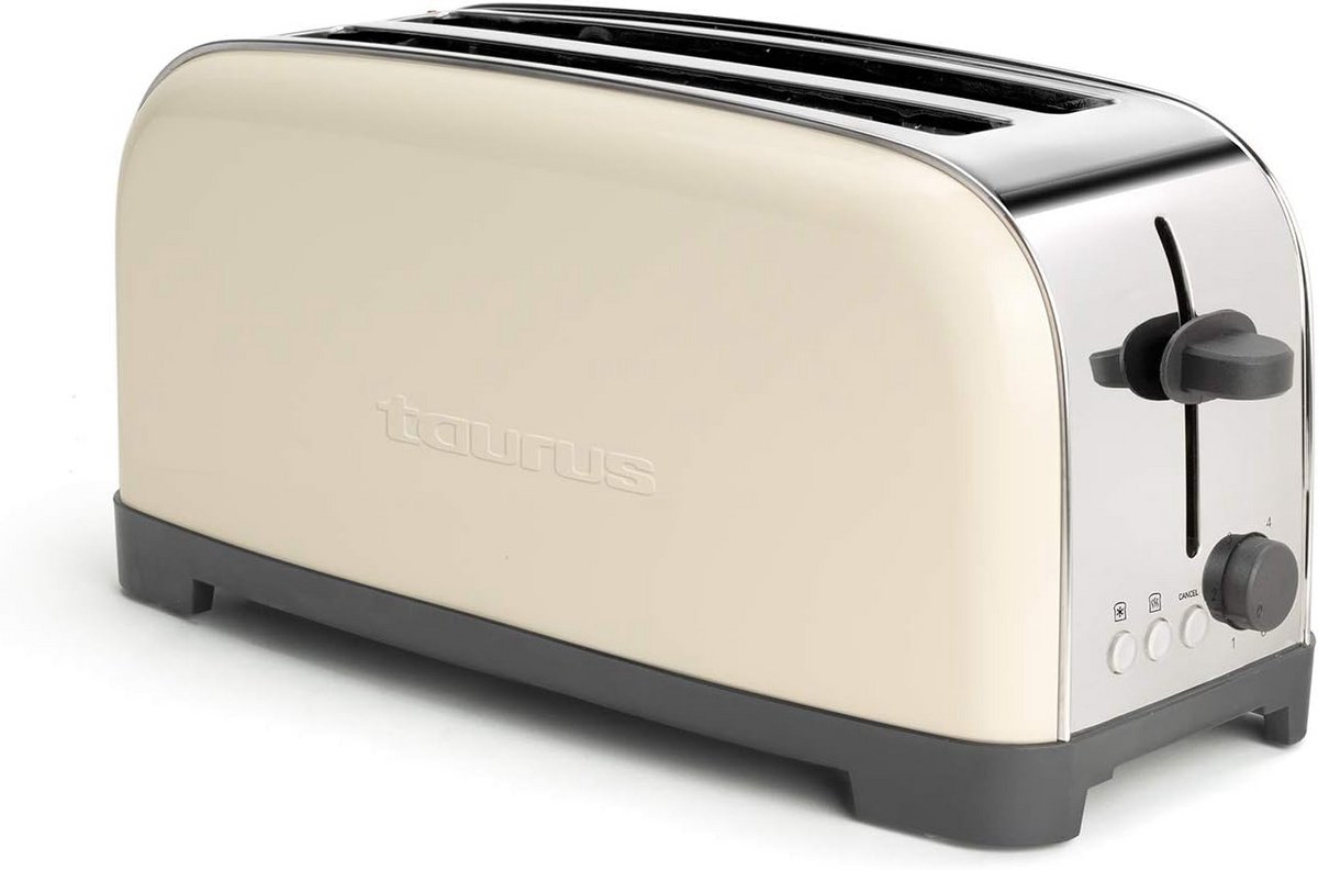 Vintage Cream Toaster 1400 W Roestvrijstaal
