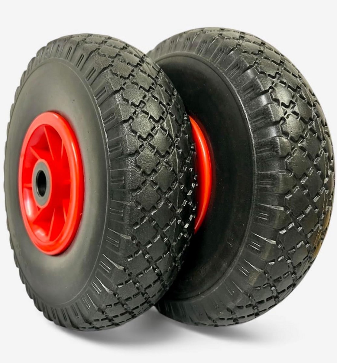 Steekwagen Wielen Massief Rubber Lekbestendig 260 x 85 mm 3.00-4 80 kg voor Steekwagen en Bolderkar