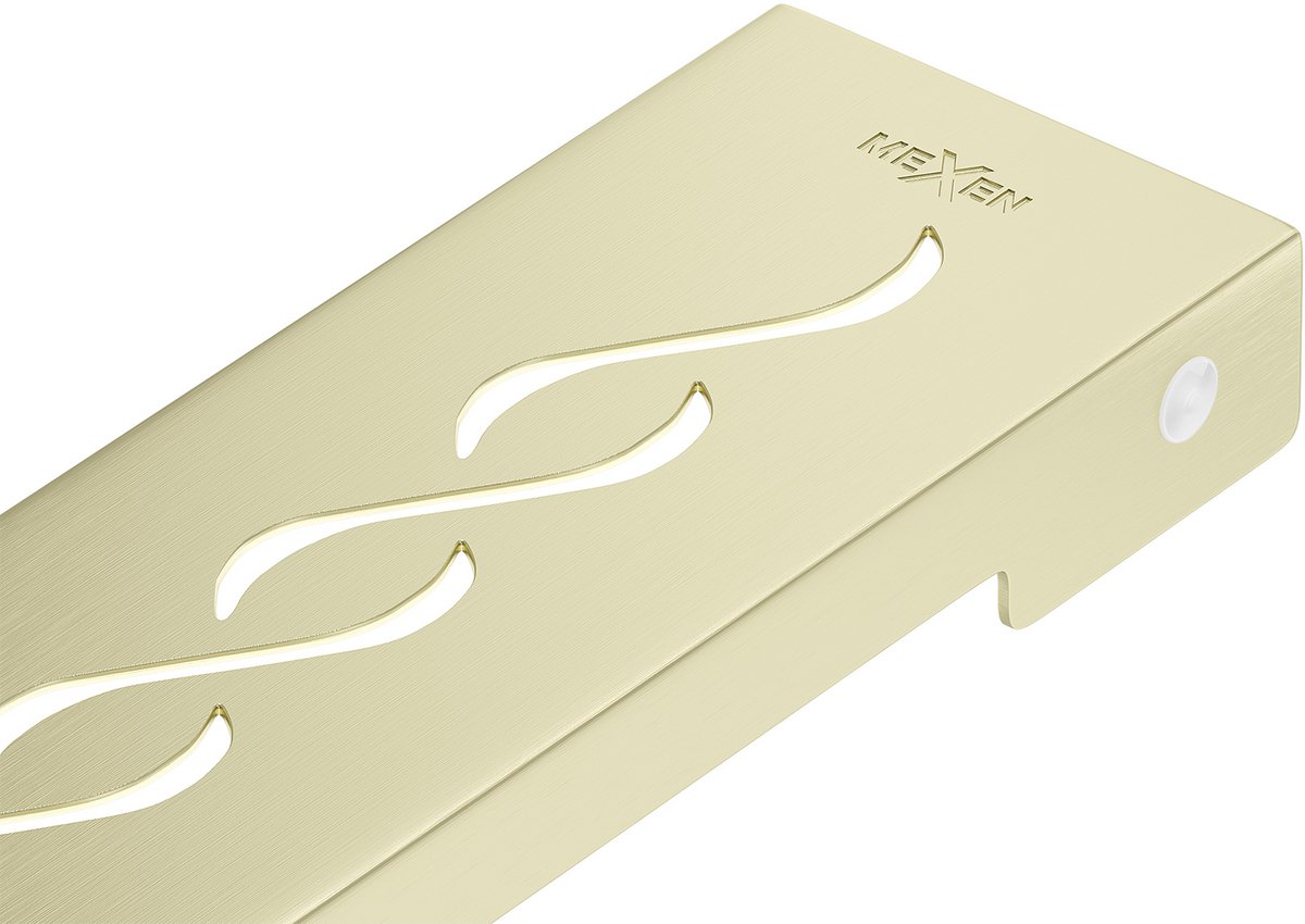 Mexen Flat M18 afdekplaat voor douchegoot 90 cm, geborsteld goud - 1A23090