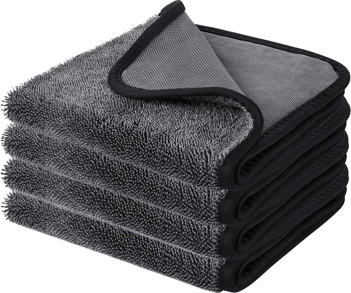 Set van 4 Microvezel Droogdoeken voor Douchecabine en Badkamer - Snelle Absorptie