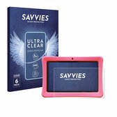 Savvies - Protecteur d'écran pour tablette Contixo Kids 7" - Film de protection transparent (6 pièces)