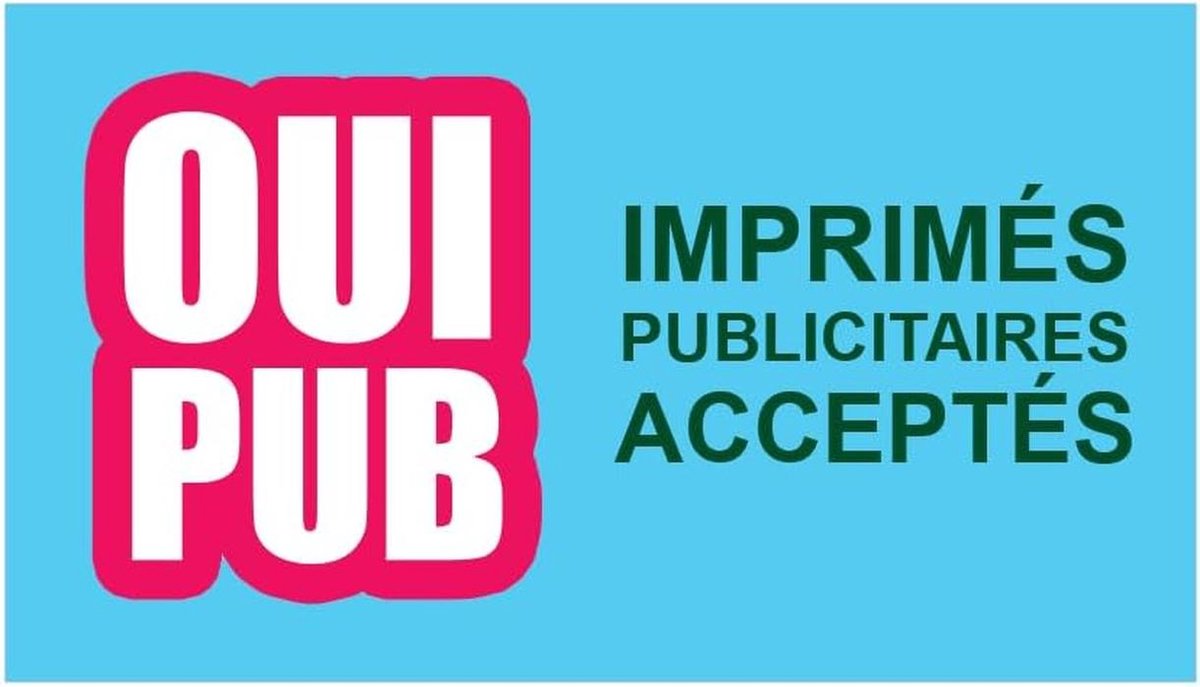 Waterdichte Sticker "Ja" voor Brievenbus - Reclame Vrij - Blauw Roze
