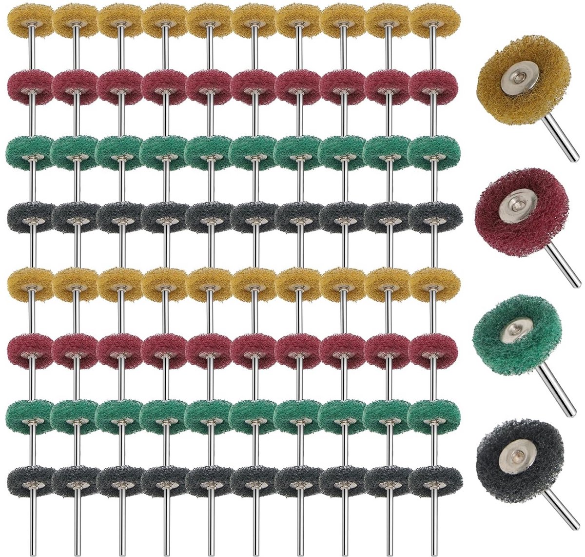 80 Delen Polijstschijven Set 25mm Slijpschijf voor Metaal, Keramiek & Hout (P120-P400)