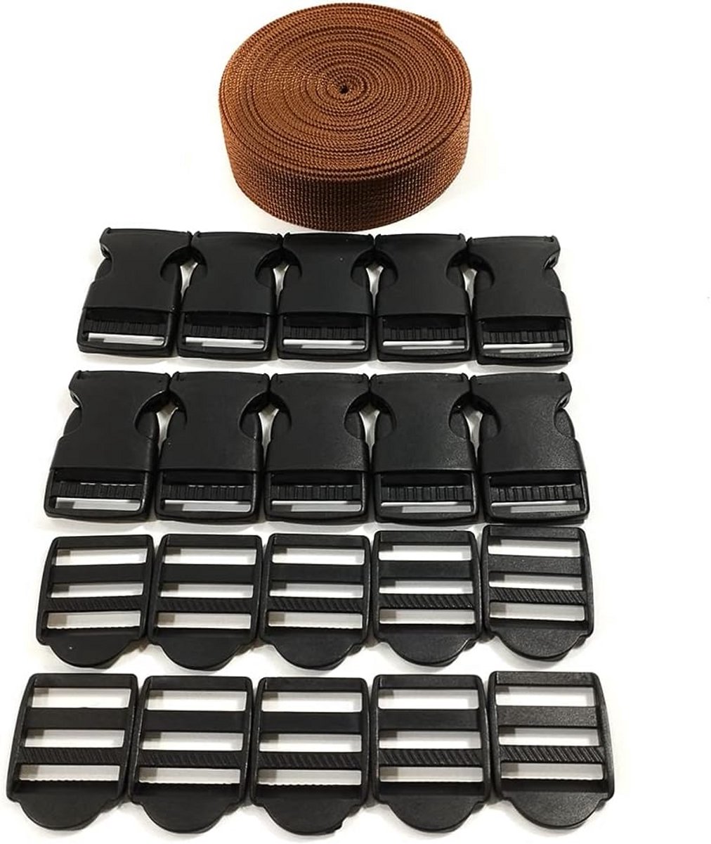 Sterke Polyester Band 5 Meter - Stevig Naai- en Bevestigingsmateriaal voor Tassen en Bagage