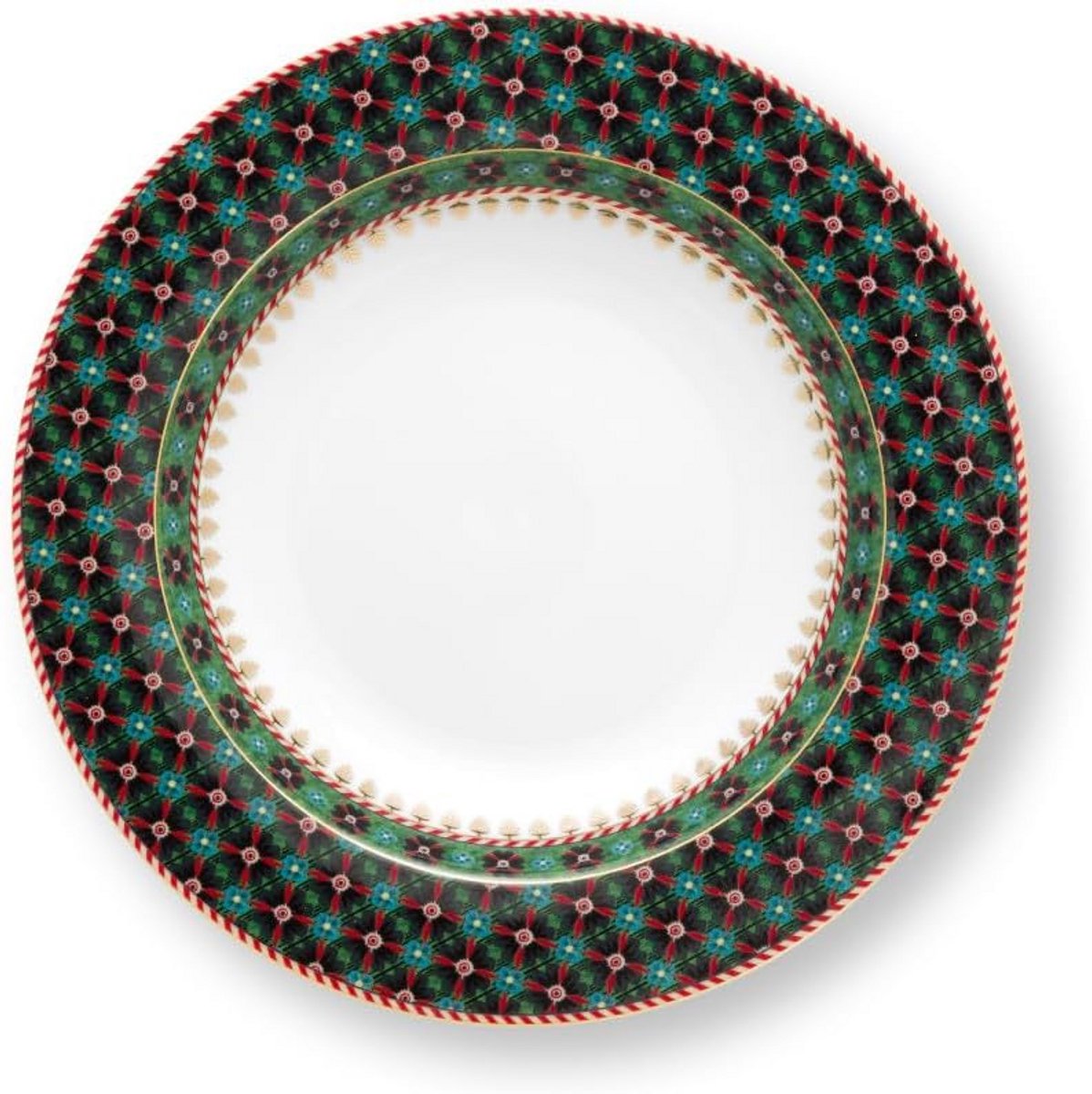 Soepbord 21.5 cm Clover Green - Levendig Design en Hoge Kwaliteit Servies