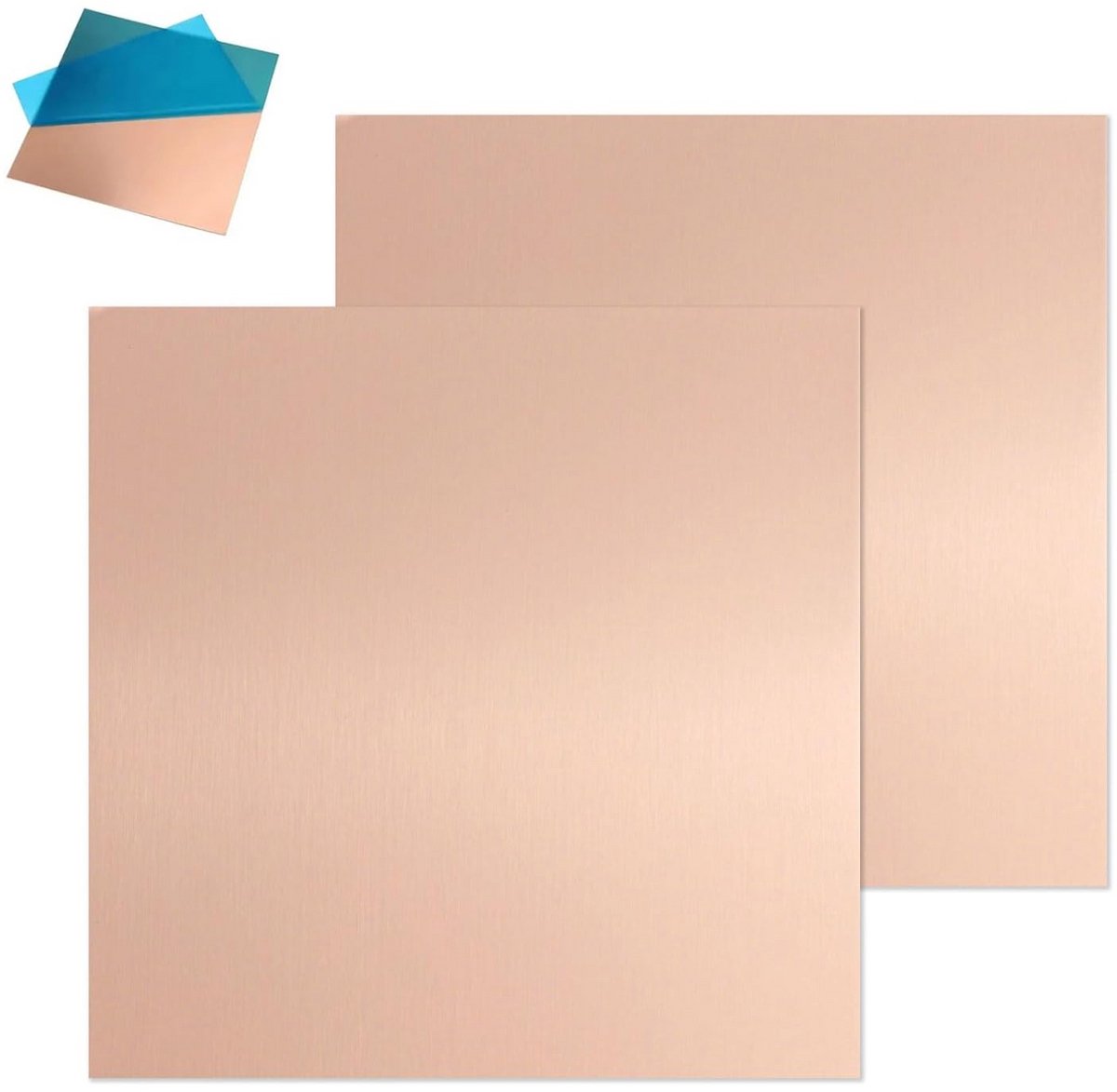 2 Stuks Pure Koperplaten 150x150x0.5mm - Geschikt voor Sieraden, Elektronica & Knutselen