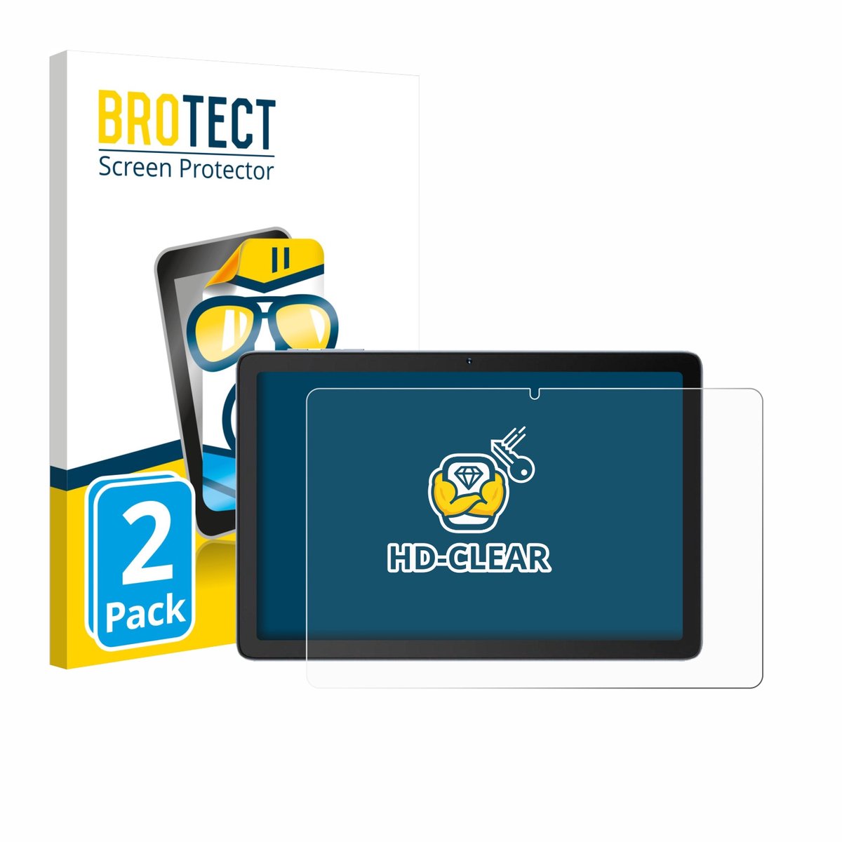 BROTECT - Screenprotector voor Hotwav Pad 12 - Folie Beschermfolie transparant 2 Stuks