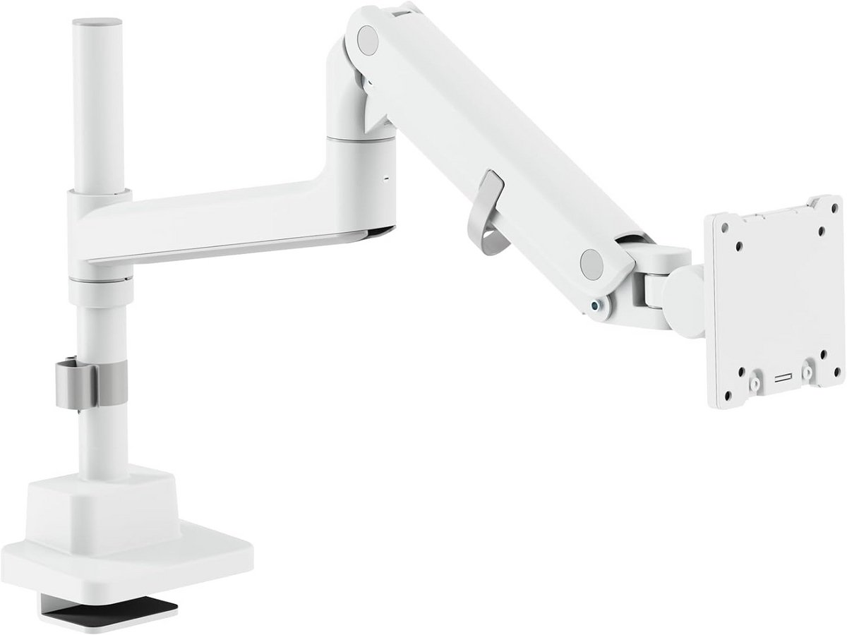 Monitorarm met Gasveer voor 1 Scherm tot 57 inch en 27 kg - Wit