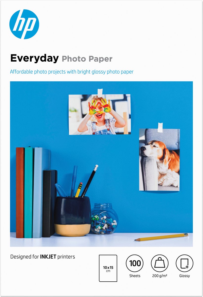 HP Everyday - Glanzend fotopapier, 100 vel / 200g