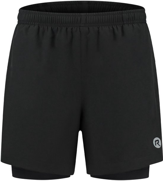 Rogelli Essential 2-in-1 Hardloopshort - Heren - Zwart - Maat L