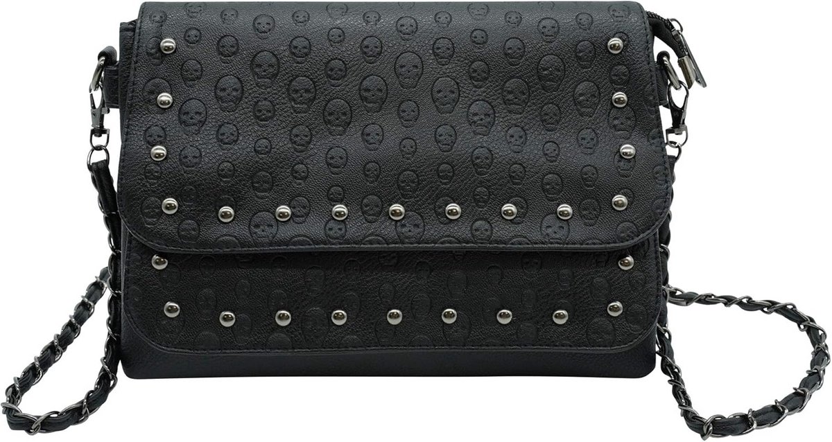 Dames Handtas Crossbody Schoudertas met Schedel en Studs