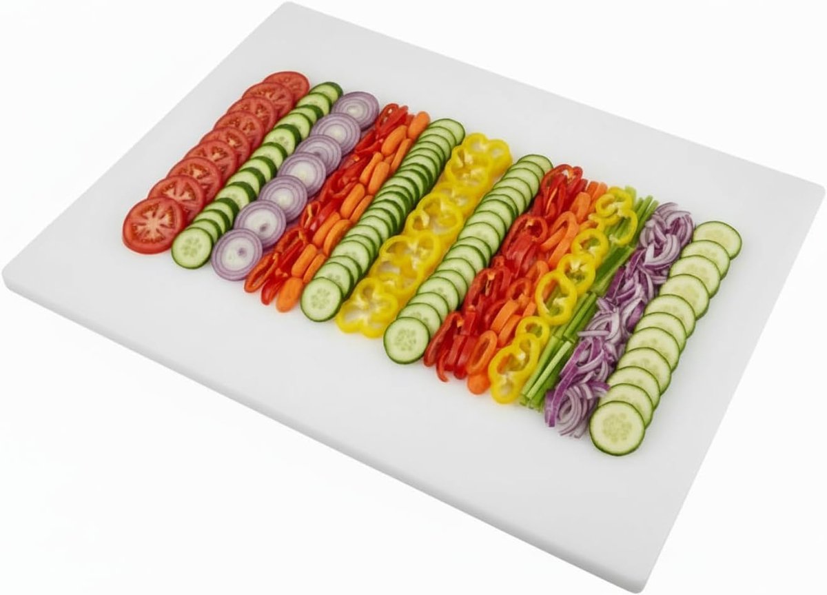 Professionele HDPE Snijplank Wit - Vaatwasmachinebestendig en BPA-Vrij