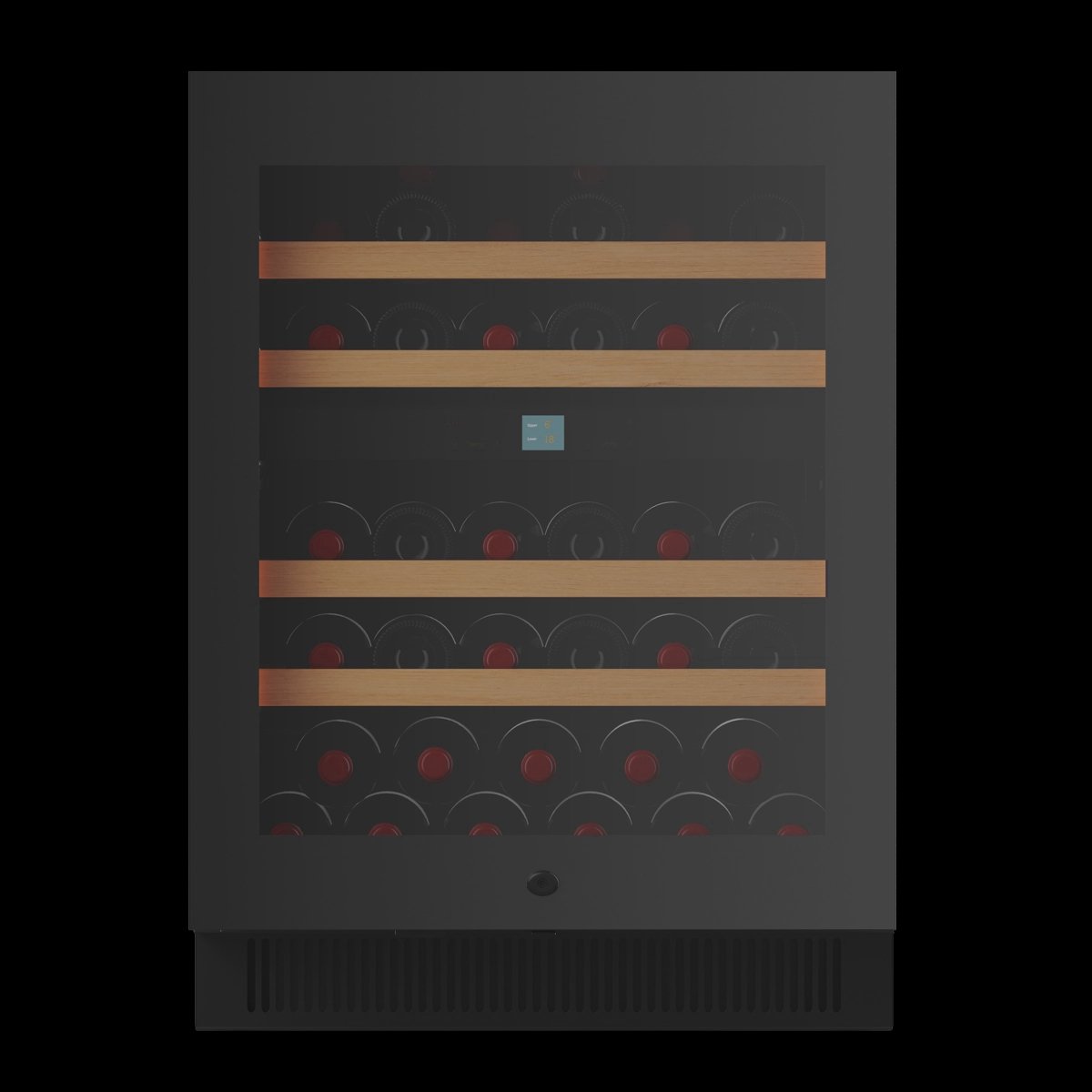 Noble 40 flessen - 2 zones - Zwart glazen front