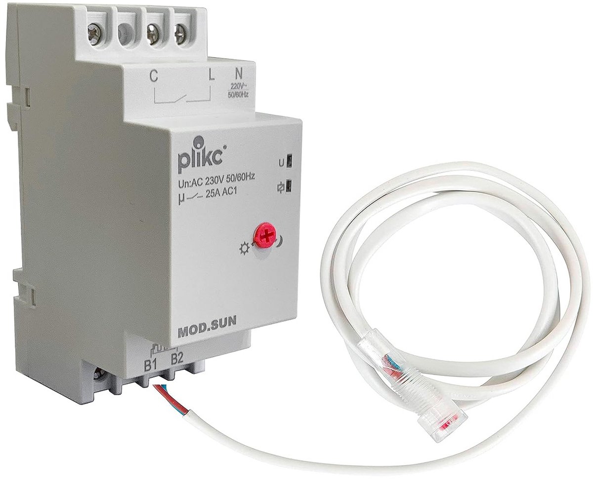 Modulaire Schemerschakelaar met Externe IP65 Sensor - Dineel Montage - 25A/3000W