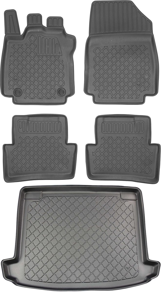 Max-Dywanik - Bagażnik en Dywaniki Set - Renault Clio IV Kombi - 2013-2020 - Zwart