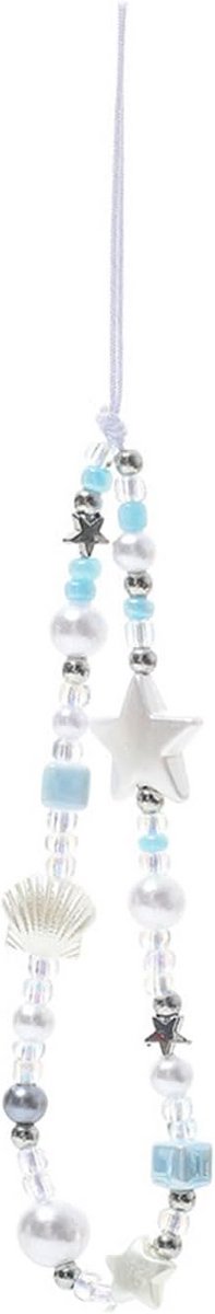 Decoratieve Parel Polsband voor Telefoon en Camera met Sleutelhanger Lus