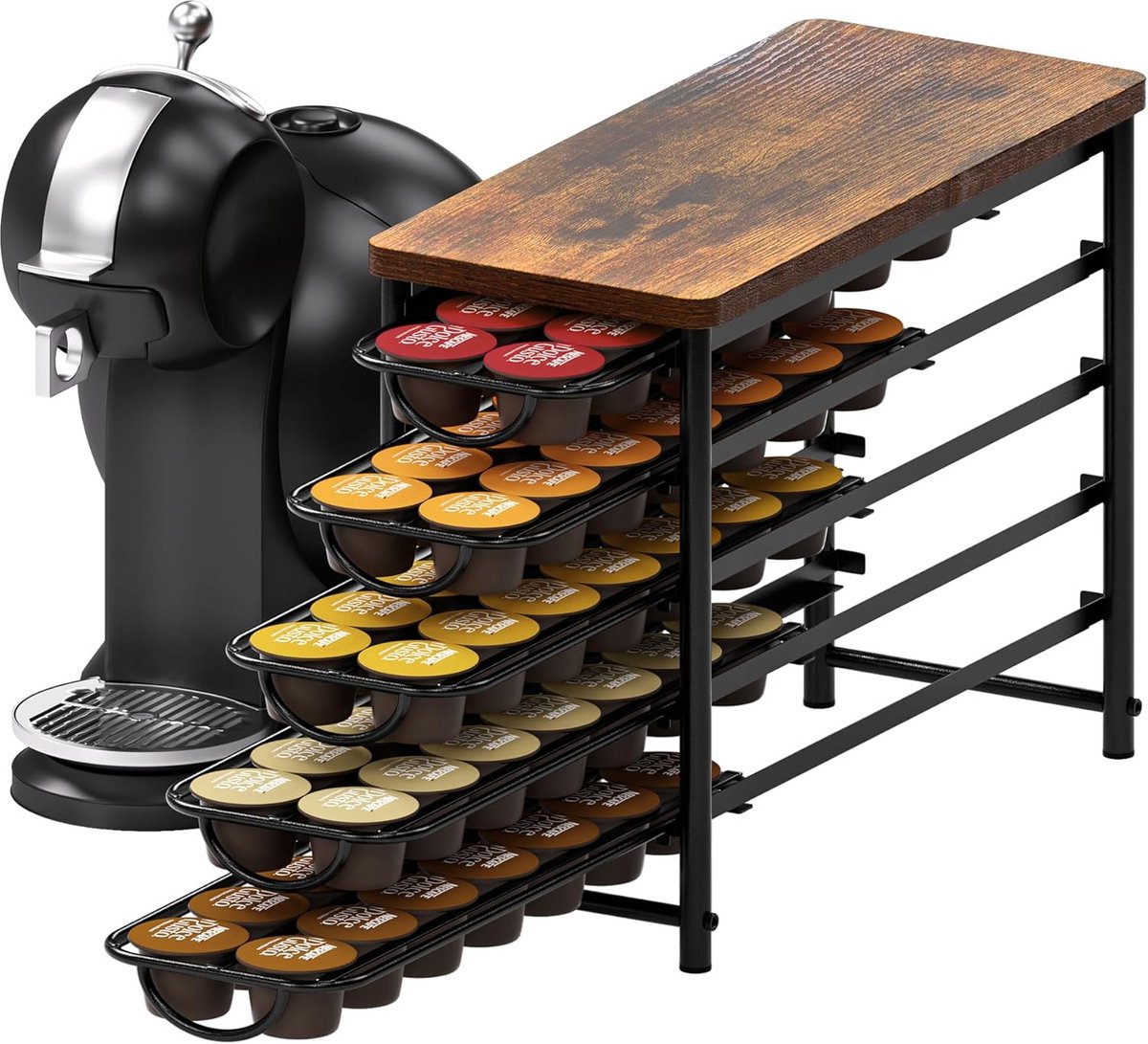 Capsulehouder voor koffiecups - Cuphouder met lade - Geschikt voor Dolce Gusto - keukenlade
