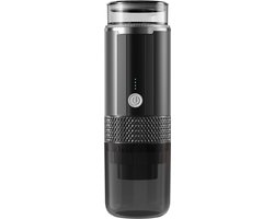 Draagbaar Koffiezetapparaat voor Onderweg - Draadloos voor in de Auto-Capsule Koffie - Gemalen Koffie - Cups - Oplaadbaar - Draagbare Koffiemachine - Zwart-24.5x7.5x7.5cm