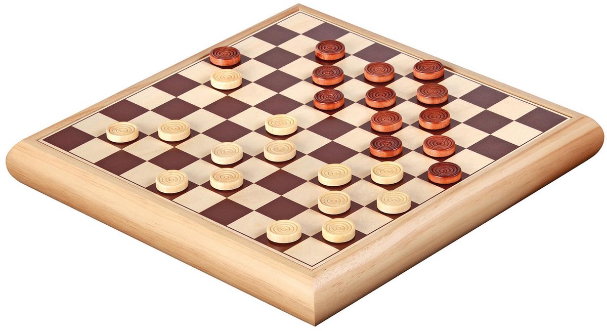 Philos houten schaak-dam set 32x32cm