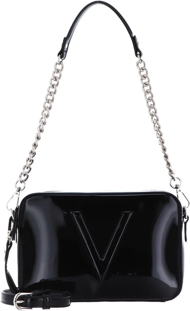Kleine Zwarte Schoudertas Dames - Compacte Crossbody Tas met Verstelbare Riem