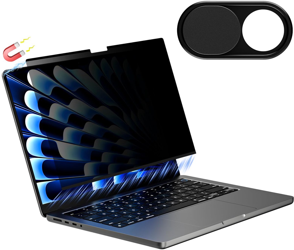 Magnetisch Blickschutzfilter voor MacBook Pro 16 Inch - Afneembaar met Webcam Cover - Anti-glare en Blaulichtbescherming