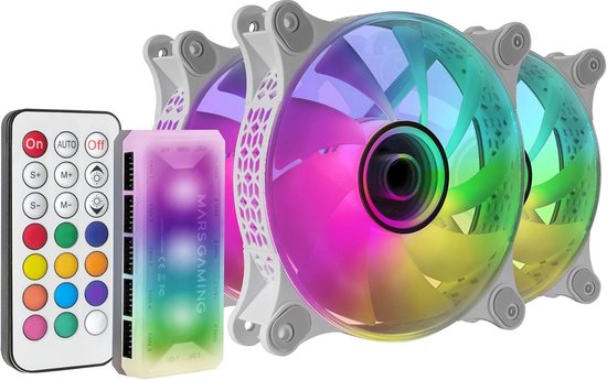 Set van 3 ARGB PC Ventilators met 360° Infinity Mirror Effect en Afstandsbediening