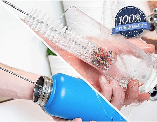 Multifunctionele Flessenborstel Set met Lange Steel - Schoonmaakborstels voor Babyflessen, Waterflessen en Thermos — afbeelding 4