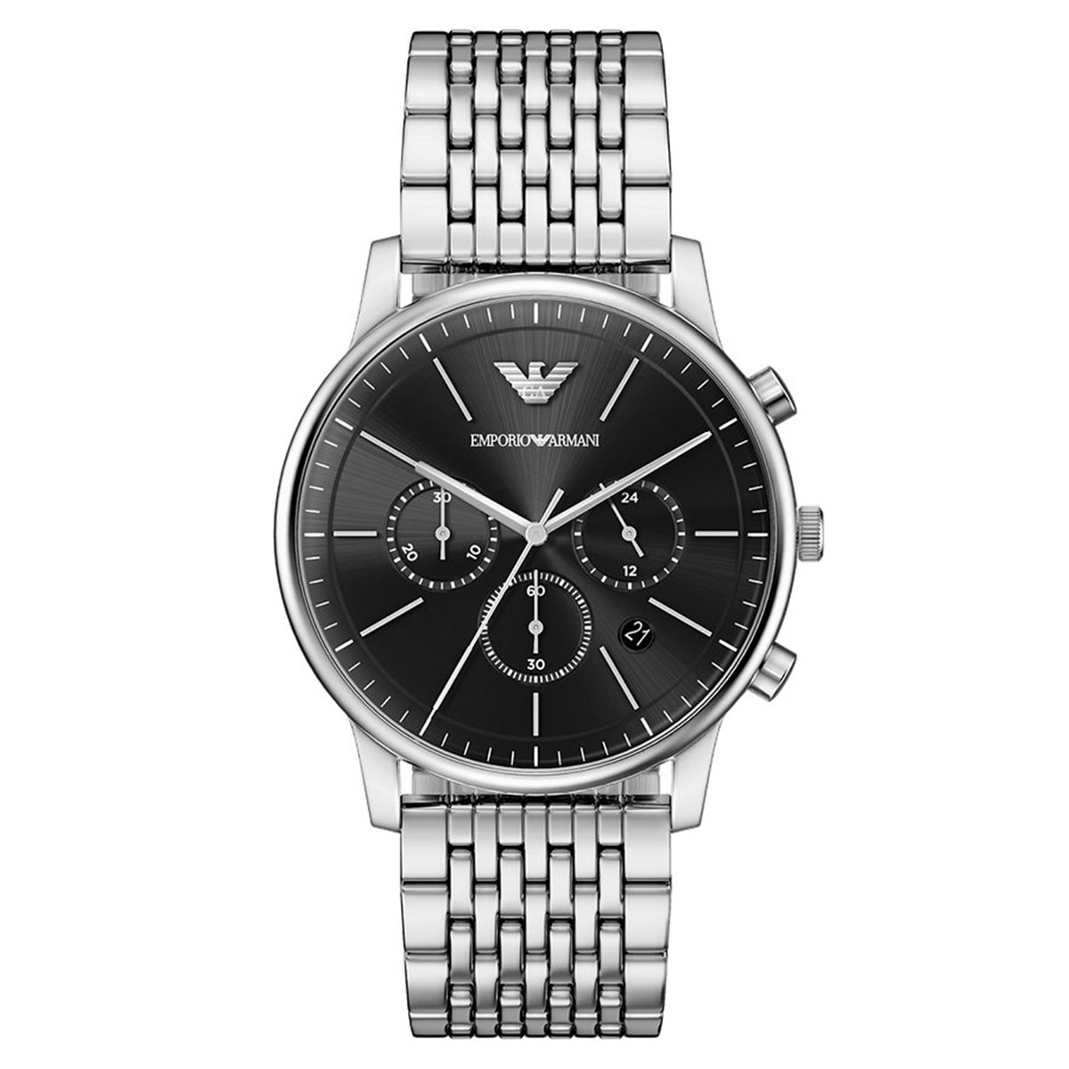 Emporio Armani AR11772 Mannen Horloge 42 mm - Zilverkleurig
