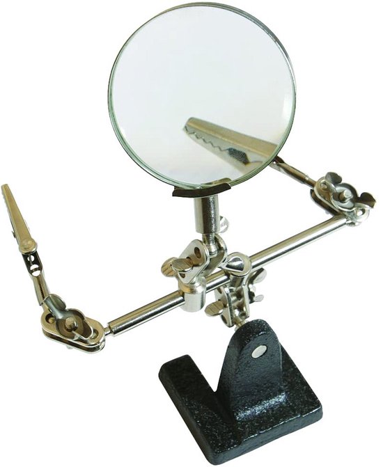 Derde Hand met Vergrootglas 2.5x voor Precisiewerk en Hobby's | bol