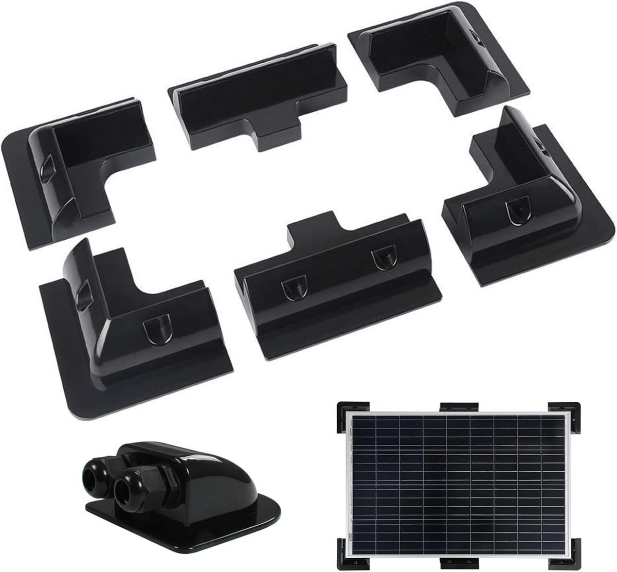 7-delige ABS Montagebeugel Set voor Zonnepanelen Dak en Camper