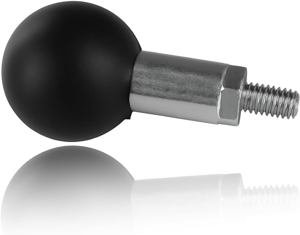 1 Inch Kogeladapter met 1/4"-20 Schroefdraad voor Actiecamera en Camerahouders