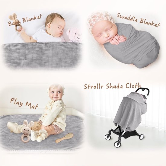 Luxe Baby Cadeauset Geboorte Jongen/Meisje - Kraamcadeau Houten Speelgoed en Verzorging van Merkloos — afbeelding 5