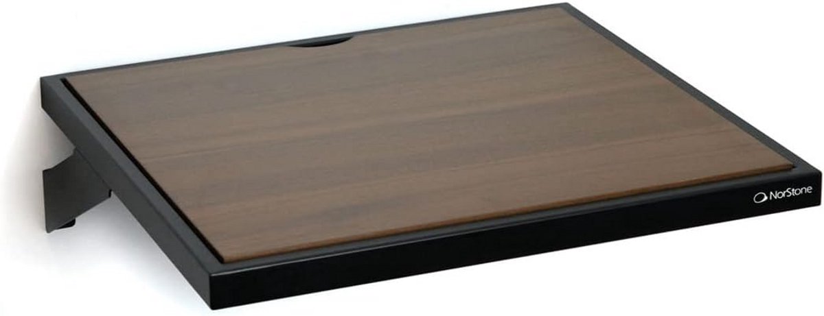 Wandrek voor Draaitafel en Audioapparatuur - Zwart en Walnoot