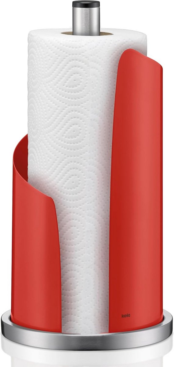 Staande Keukenrolhouder RVS Antislip voor Dikke Rollen 32 cm Hoog