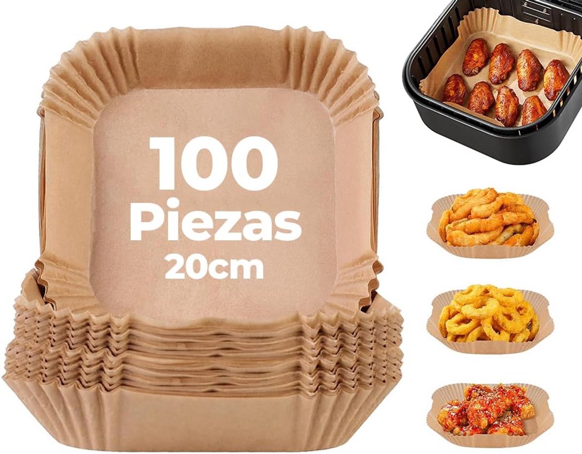 Luchtfriteuse Bakpapier - 100 Stuks - Anti-Aanbak & Waterdicht